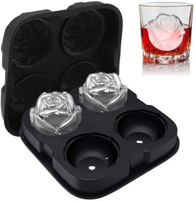 Fabricant de billes de glace en silicone rose à libération facile Grand cube de glace pour plateaux de collations de cocktail