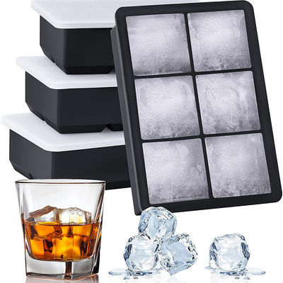 Des plateaux de glaçons carrés sont mis en place sans BPA moule réutilisable pour les cocktails de whisky échantillon de bourbon