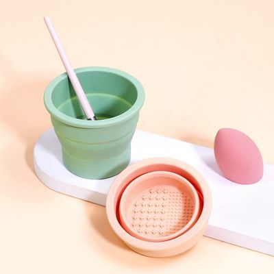 Outil de nettoyage d'œufs de beauté Bienfiné de silicone pliable brosse nettoyeur de tasse pour les soins de beauté