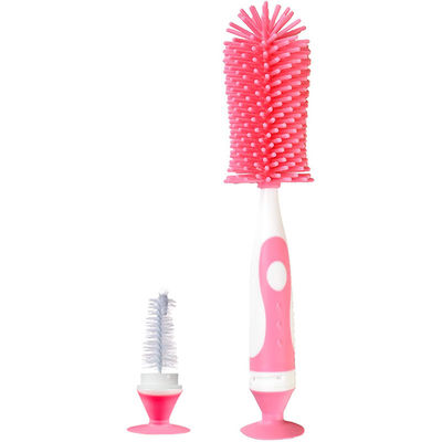 Brosse à nettoyer les bouteilles en silicone avec nettoyant pour mamelons Pour les bouteilles pour bébés 10.4*2.2 en /26.5*5.8