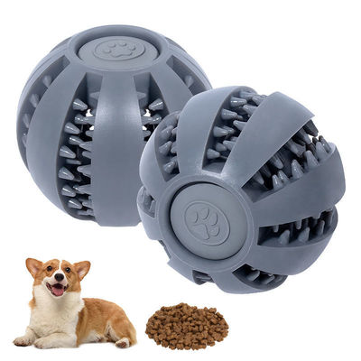 Jouer aux jouets pour chiens Boule de silicone pour nettoyer les dents et distribuer de la nourriture