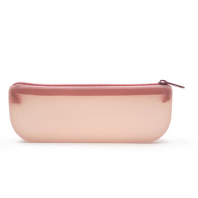 19*7*2.8cm Outils de stylo pour étudiants Sac de rangement en silicone avec logo personnalisé