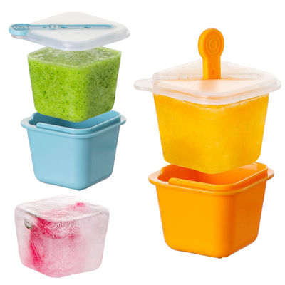 Plateau à glaçons en silicone carré pour fabriquer des moules avec couvercle 6PACK Accessoire de réfrigérateur