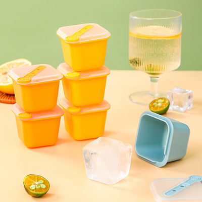 Plateau à glaçons en silicone carré pour fabriquer des moules avec couvercle 6PACK Accessoire de réfrigérateur