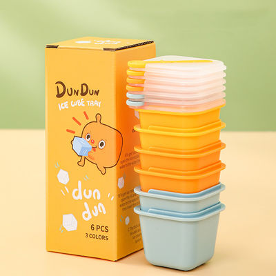 Plateau à glaçons en silicone carré pour fabriquer des moules avec couvercle 6PACK Accessoire de réfrigérateur