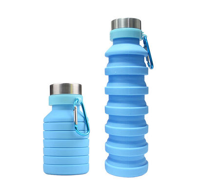 Bouteille de sport en silicone portable pour les voyages, salle de sport, camping, étanche et pliable