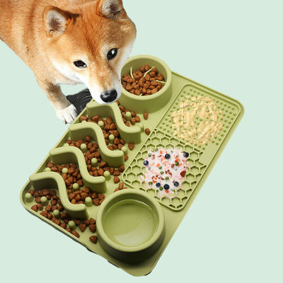 Tapis de silicone personnalisable pour animaux de compagnie pour manger lentement et pour l'entraînement contre l'obésité