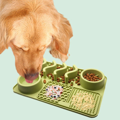 Tapis de silicone personnalisable pour animaux de compagnie pour manger lentement et pour l'entraînement contre l'obésité