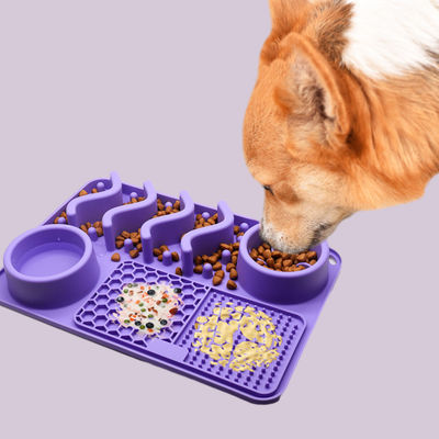Tapis de silicone personnalisable pour animaux de compagnie pour manger lentement et pour l'entraînement contre l'obésité