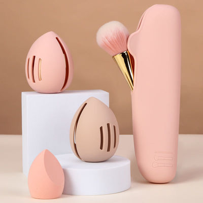 Boîte à maquillage en silicone doux écologique pour les voyages cosmétiques