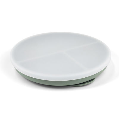 Plaque de silicone pour bébé avec couvercle et aspiration