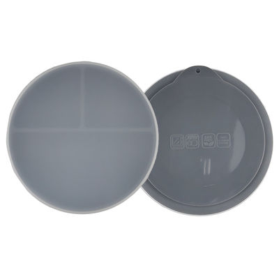 Plaque de silicone pour bébé avec couvercle et aspiration