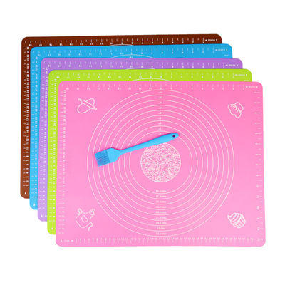 Matte de pâte à pâte en silicone de qualité alimentaire à 100% pour la cuisson dans un design antidérapant multicolore
