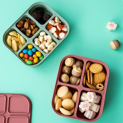 Contenant de stockage de nourriture pour bébés en silicone Forme rectangulaire Micro-ondes sans danger sans BPA Reutilisable
