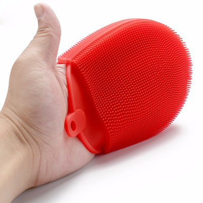 Brosse à laver les assiettes en éponge en silicone à double face pour le nettoyage de cuisine résistant aux taches