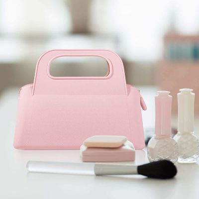 Sacoche à fermeture à glissière en silicone personnalisée colorée pour le stockage de cosmétiques et de produits de toilette pour femmes
