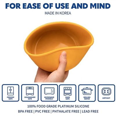 Cuisine rangement des aliments boîte à lunch en silicone ronde Boîte à Bento sans BPA et à conserver fraîche