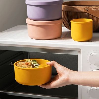 Cuisine rangement des aliments boîte à lunch en silicone ronde Boîte à Bento sans BPA et à conserver fraîche