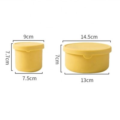 Cuisine rangement des aliments boîte à lunch en silicone ronde Boîte à Bento sans BPA et à conserver fraîche
