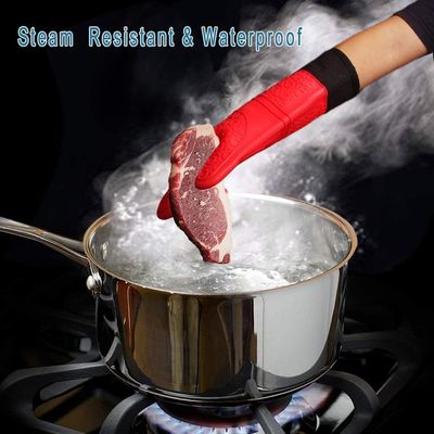 Gants à double four pour cuisine cuisine barbecue cuisson cuisson gants à main en silicone résistant à la chaleur