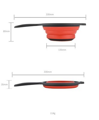 Outils de cuisine panier ronde colander pliable évier fileteur ensemble avec poignée PP TPR