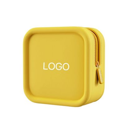 Sac cosmétique en silicone de couleur personnalisé pour le stockage de maquillage à la mode et portable