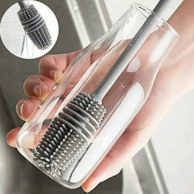 55g Brosses à bouteilles en silicone Brosses à nettoyer pour le lavage à la main Bouteilles d'eau et verres