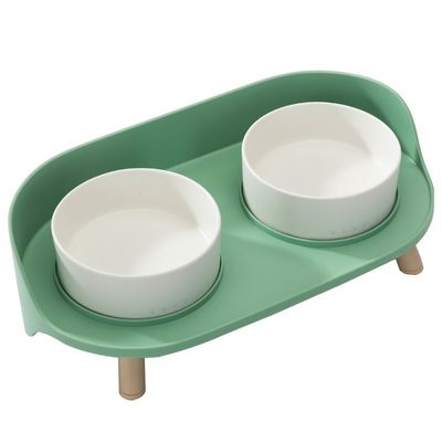 Pas d'heure de réglage des bols en céramique pour animaux de compagnie pour chats et chiens