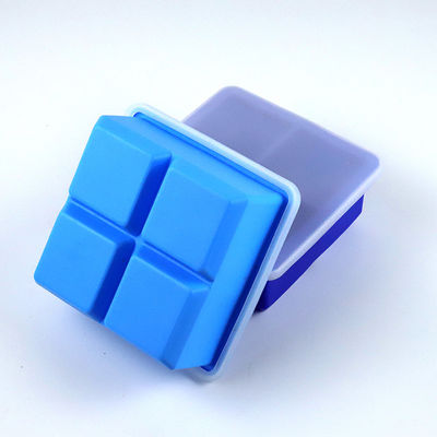 Logo personnalisé 116g Bpa Free Silicone Ice Cube Tray avec le couvercle et la forme de la fourchette de moule