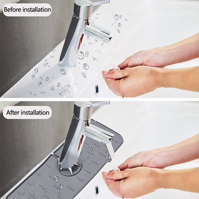 Appareils de table de cuisine à domicile Garde anti-éclaboussures d'évier en silicone noir avec conception absorbante d'eau