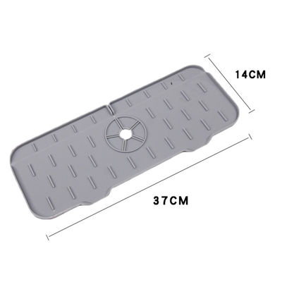 Appareils de table de cuisine à domicile Garde anti-éclaboussures d'évier en silicone noir avec conception absorbante d'eau