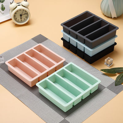 4 grilles multicolores plateaux à glaçons moules en silicone de qualité alimentaire 17*14.3*3.6cm