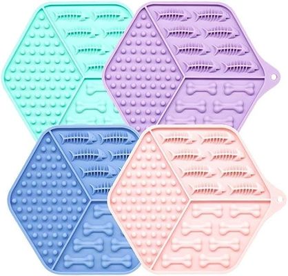 Type d'article Tapis de mangeur lent pour animaux de compagnie Tapis de silicone personnalisé pour chiens et chats