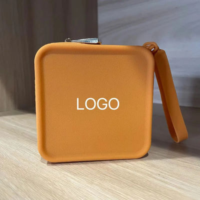 Boîte de rangement de bijoux personnalisée 100% sac de maquillage en silicone de qualité alimentaire pour sacs de filles