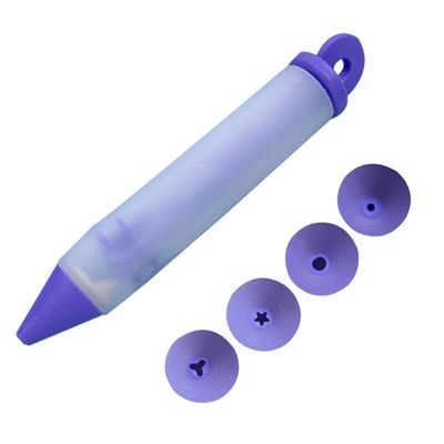 Décorez facilement des gâteaux et des pâtisseries avec ce stylo en silicone de 14,5*2,3 cm