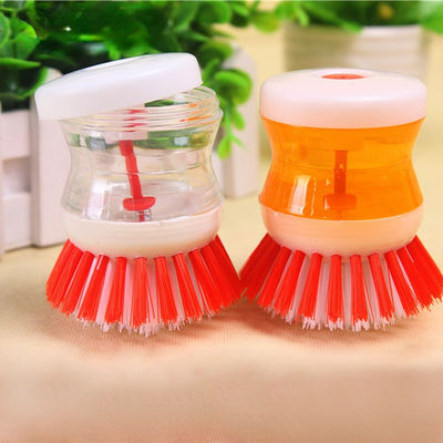 Brosse de nettoyage de cuisine avec poignée ABS Dispensateur de savon en plastique Brosse à vaisselle