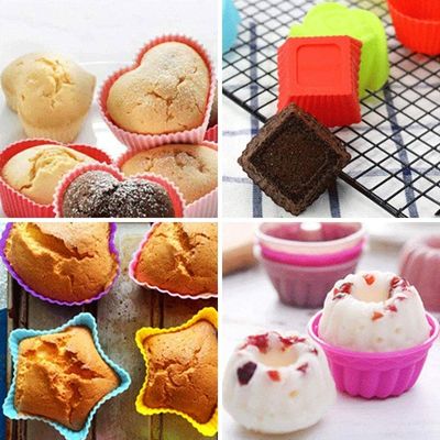 Des moules de pâtisserie en silicone non collant idéaux pour la cuisson et stockés sous diverses formes