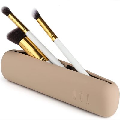 Boîte de rangement de pinceau cosmétique en silicone de qualité alimentaire à 100% design moderne avec fermeture à l' aimant