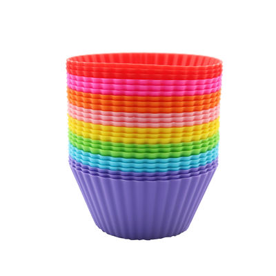 24pcs / 12pcs emballage Logo personnalisé Acceptable Silicone antiadhésif Couches de gâteaux pour la fête