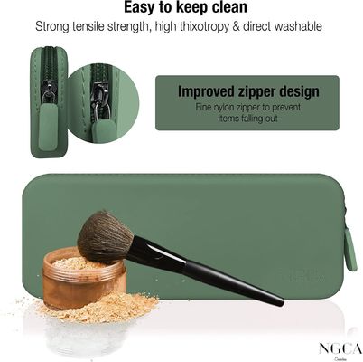 Organisateur d' articles de voyage essentiels Design flexible Sac de maquillage en silicone pour femmes étanche