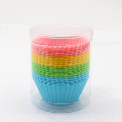24pcs / 12pcs emballage Logo personnalisé Acceptable Silicone antiadhésif Couches de gâteaux pour la fête