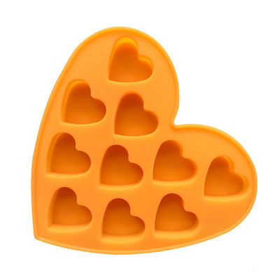 Moule de savon rouge foncé jetable pour 10 fournitures de cuisine en chocolat en forme de cœur