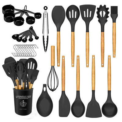 24 pièces de poignée en bois antiadhésif en silicone, avec des options personnalisées