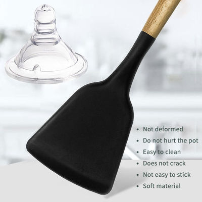 24 pièces de poignée en bois antiadhésif en silicone, avec des options personnalisées