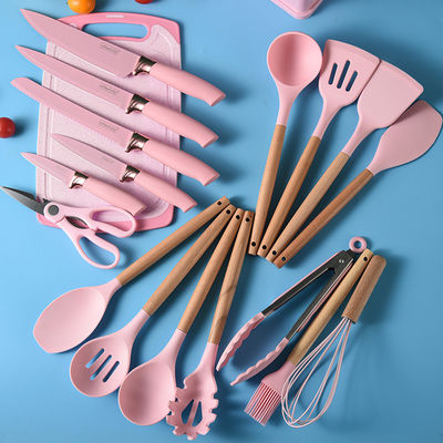 19 pièces d'ustensiles de cuisine en silicone antiadhésif ensemble d'outils de cuisine durables pour votre cuisine