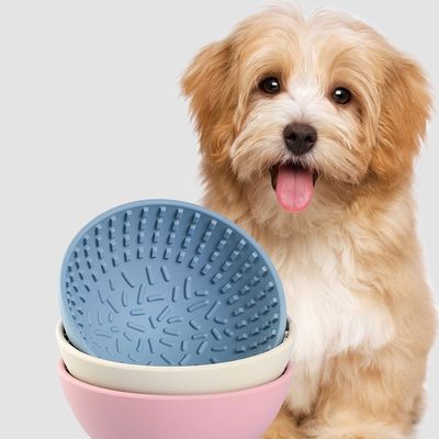 Cuve d'alimentation pour animaux de compagnie en silicone ronde Cuve pour chiens Slow Feeder pour une alimentation saine Cuve interactive