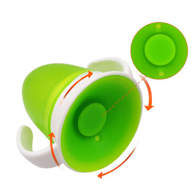 Coupe à double poignée rose en silicone à 360 degrés rotative pour bébés