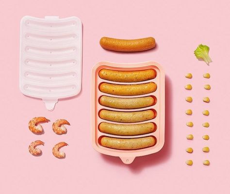 17.5*14cm Moule de saucisse en silicone pour bébé Aliments complémentaires