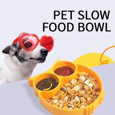 Coupe d'aspiration de tapis à lèche de chat Pet Slow Feeding Bowl pour l'anti-étouffement et la position fixe
