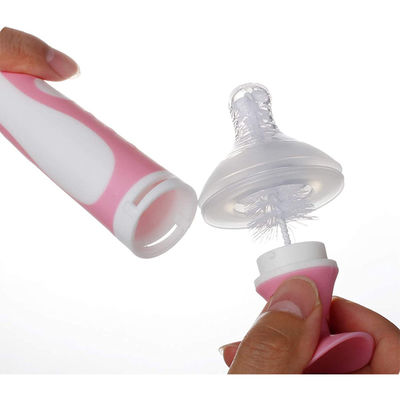 Brosse à nettoyer les bouteilles en silicone avec nettoyant pour mamelons Pour les bouteilles pour bébés 10.4*2.2 en /26.5*5.8